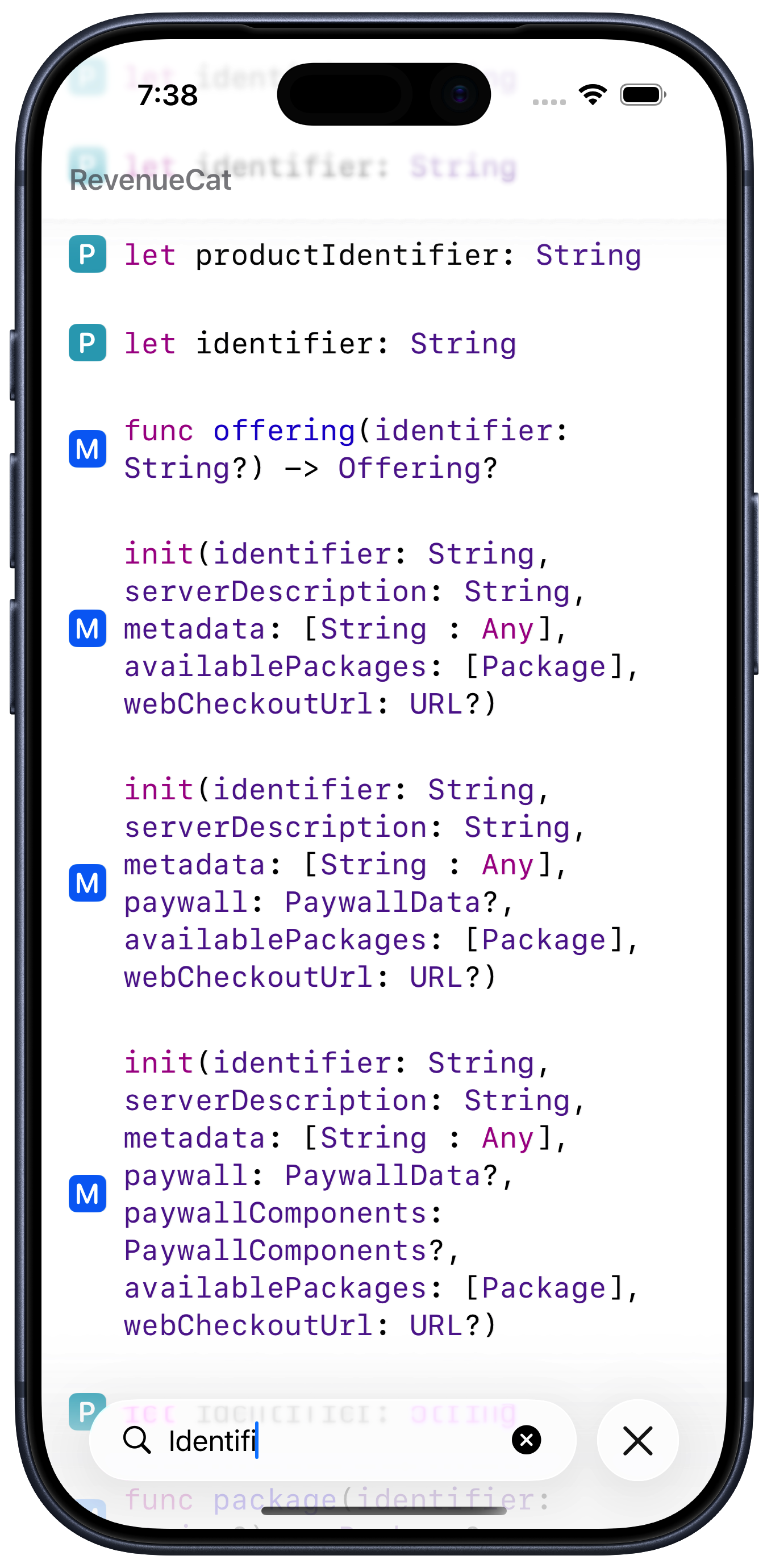 Searching documentation in DocB
